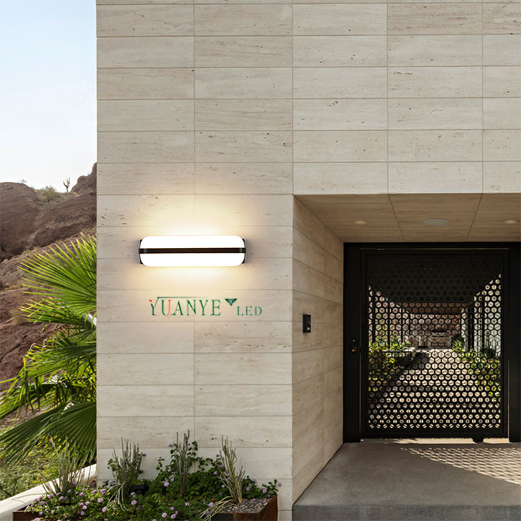 Yuanyeled - Lumière murale extérieure moderne IP65 Up and Down Black Rgbwy pour Stage Bar Hotel Wall Yy-BDS026 11