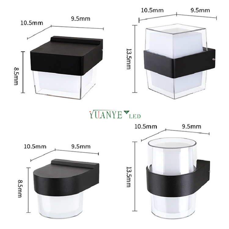 저전압 아크릴 LED 벽 라이트 정원 조명 조경 조명 방수 IP65 야외 YY-BDS036 9