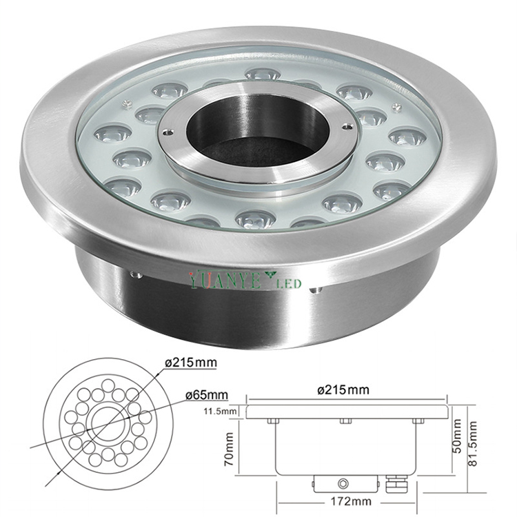 yuanyeled - Pool Lighting Dmx512 Underwater 6W 12W Curved Round Outdoor Smart Fishing Light YY-SDPC 7