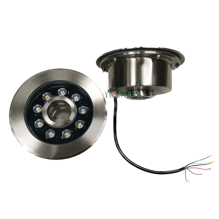 Yuanyeled - wasserdichte Unterwasserlichter 12W Ringbrunnen IP68 RGB LED Fountain Light YY -SDPG 7