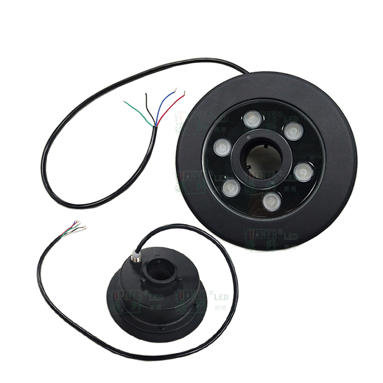 Black Powder Coated Finish Waterproof Underwater 18w Rgbw Dmx512 Dc24v Ip68 Dmx Led Fountain Light YY-SDPG 6