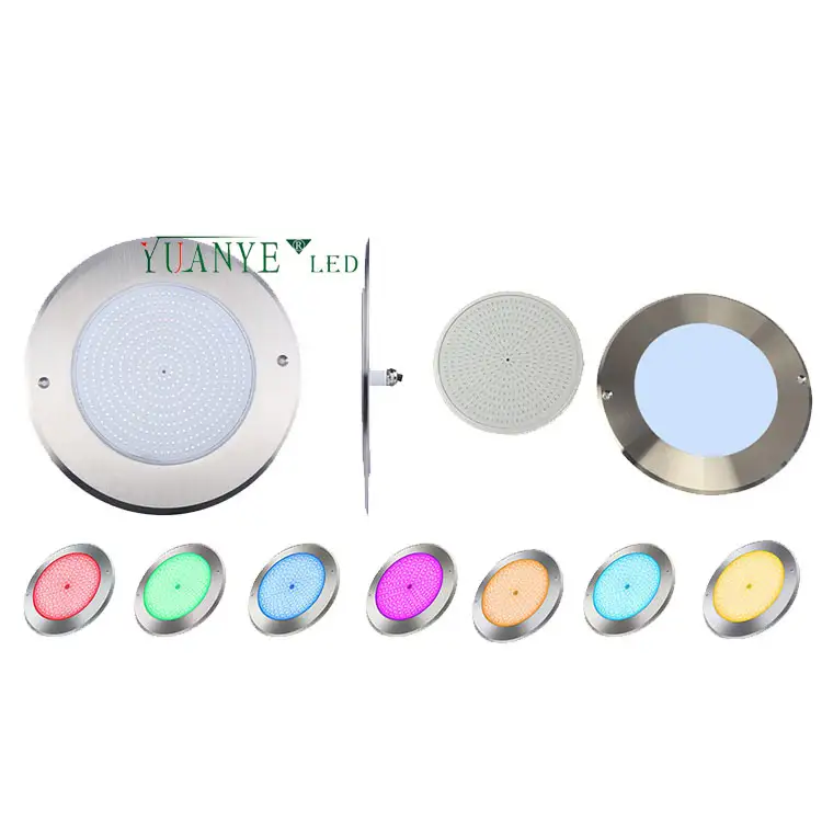 Lumière de piscine mince sous-marine 316 en acier inoxydable IP68 DMX512 DC 12V Fountain Lights Yy-cyda Yuanyeled 1