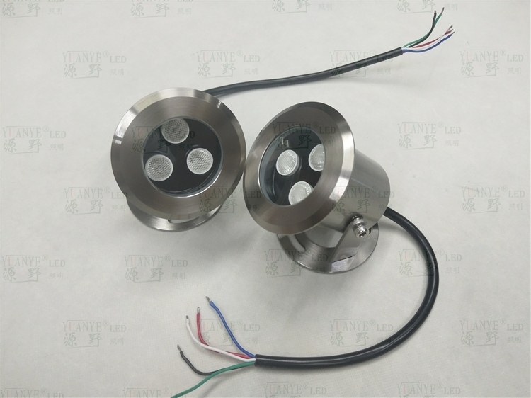 Yuanyeled - 3W DMX512 RGB bulat keluli tahan karat 12V kolam IP68 BUNGA AIR BUKU LED LED LIGHTING AC120V CETAKSED UNDERWATER LED LIGHTS AD. n berulang produk 17
