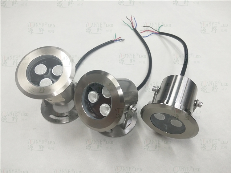 Yuanyeled - 3W DMX512 RGB bulat keluli tahan karat 12V kolam IP68 BUNGA AIR BUKU LED LED LIGHTING AC120V CETAKSED UNDERWATER LED LIGHTS AD. n berulang produk 8