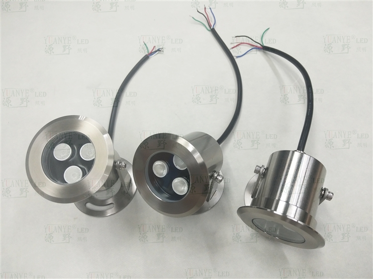 Yuanyeled - 3W DMX512 RGB bulat keluli tahan karat 12V kolam IP68 BUNGA AIR BUKU LED LED LIGHTING AC120V CETAKSED UNDERWATER LED LIGHTS AD. n berulang produk 9