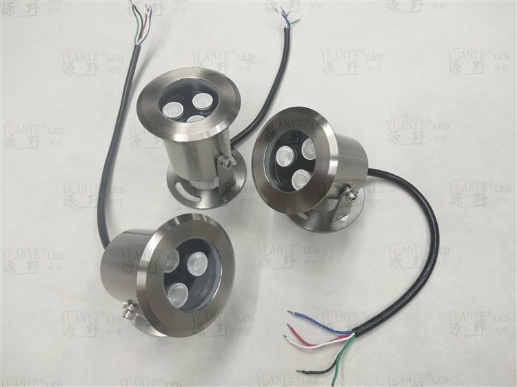 Yuanyeled - 3W DMX512 RGB bulat keluli tahan karat 12V kolam IP68 BUNGA AIR BUKU LED LED LIGHTING AC120V CETAKSED UNDERWATER LED LIGHTS AD. n berulang produk 7