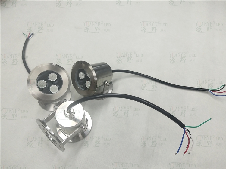 Yuanyeled - 3W DMX512 RGB bulat keluli tahan karat 12V kolam IP68 BUNGA AIR BUKU LED LED LIGHTING AC120V CETAKSED UNDERWATER LED LIGHTS AD. n berulang produk 10