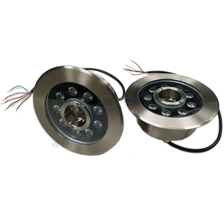 Yuanyeled - Lámpara de acero inoxidable al aire libre impermeable paisajista decorativo de la fuente subterránea del patio del estanque RGB Fuente de la Fuente para la piscina AD. n repetir producto 1