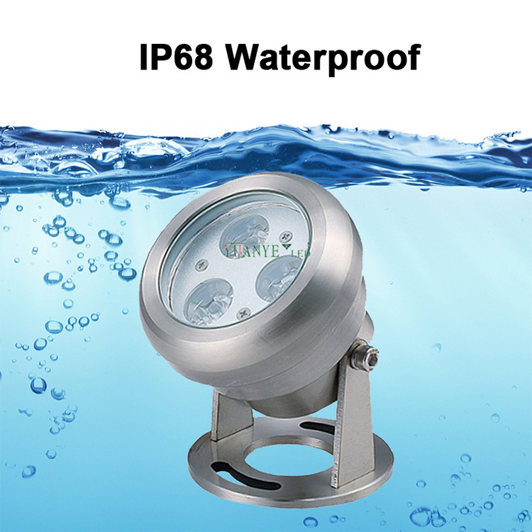 Yuanyeled - Fountains sous-marins Lights LED Triac Triac White Rf Contrôle 3W 6W pour le projet extérieur YY-SDTC 10