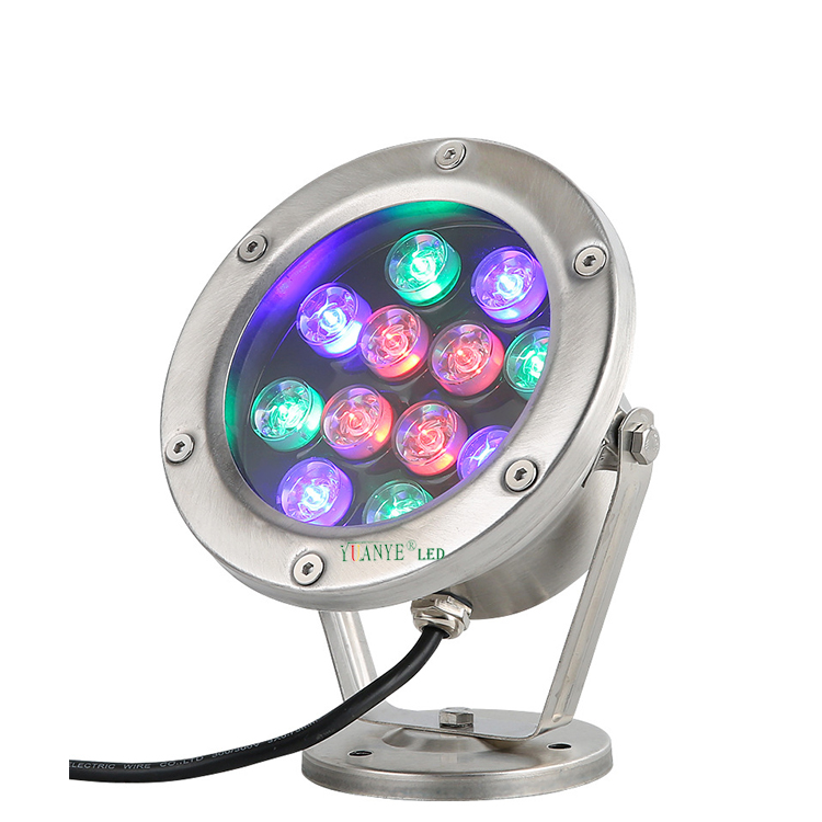Yuanyeled - Pool LED Light RGB15W 3000K Surface de acero inoxidable de acero inoxidable Montado YY -SDTM 9