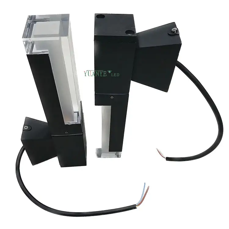 Yuanyeled - lampu dinding taman solar lampu wifi berkembar kepala akrilik 45 60 90 darjah parti konsert awam ktv iklan. n berulang produk 1