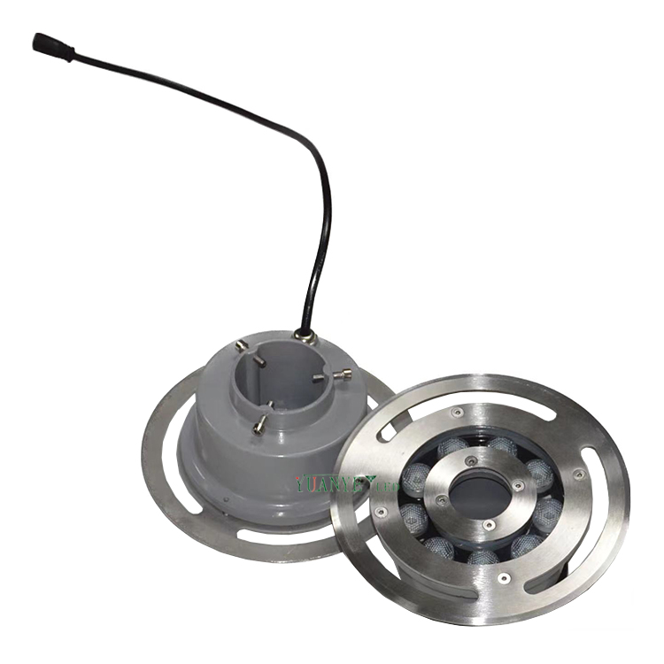 Yuanyeled - Moderne Unterwasserbeleuchtung 6W 9W 30 45 90 Grad Brunnenlampe für Landschaft im Freien 7