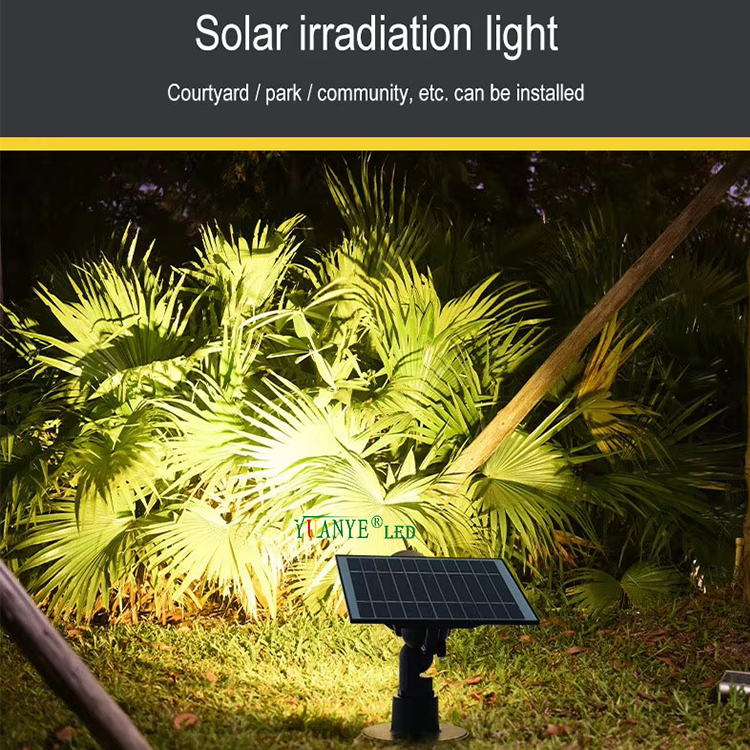 Al aire libre Solar Lawn Wall Building Decor Light Light Ip65 Exterior Spike Street Garden YY-TG2G1 10