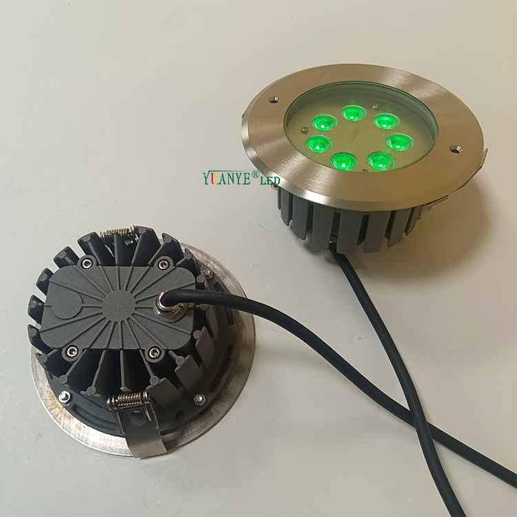 Rgb Rgbw Adjustable Led Inground Lamp Round Shape Dmx Control 3W 24W 60W Facade Lighting Stage Light YY-DMR020 3