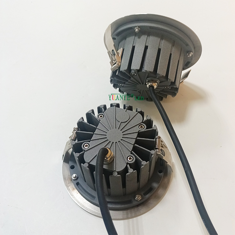 Rgb Rgbw Adjustable Led Inground Lamp Round Shape Dmx Control 3W 24W 60W Facade Lighting Stage Light YY-DMR020 4