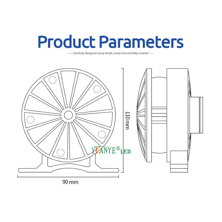 Créative étanche étanche à la fenêtre extérieure lampe de rebord de paroi 5 * 360 degrés RGB RGBW Éclairage vers le bas coloré avec YY-BDW à distance003 7
