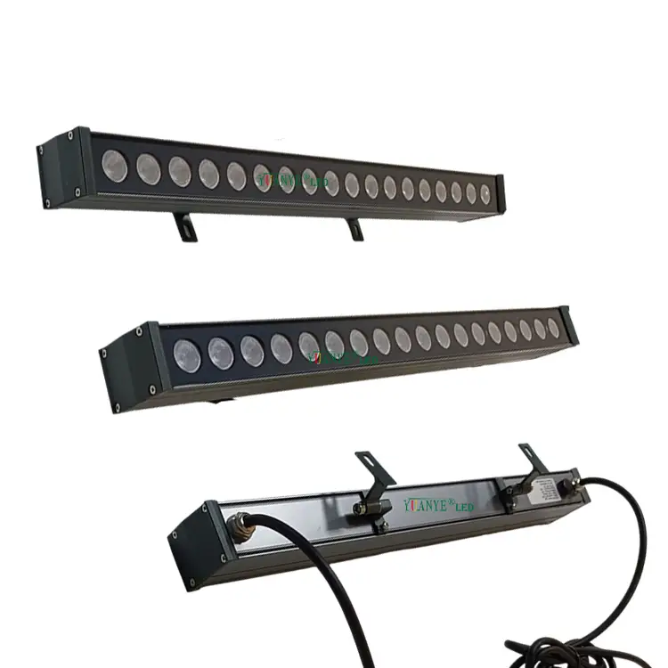 DMX512屋外パーマネント屋外照明アルミニウム材料RGB RGBWA 4IN1ウォールワッシャーステージ照明ファサードYY-XQ4058 1