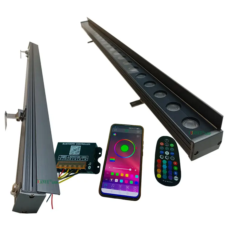 RGB RGBWウォールワッシャーライトアレクサオレンジグリーンパープルアンバーランプRF YY-XQ付きファサード照明ビル4033 1