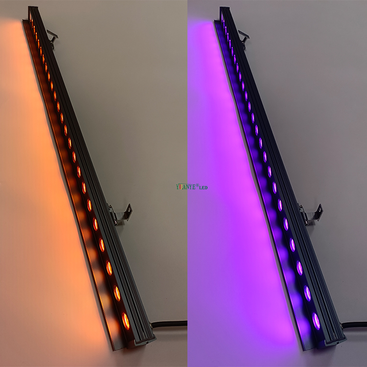 RVB RGBW Wall Washer Light Alexa Orange Green Purple Amber Lampe For Fabade Lighting Building with RF YY-XQ4033 8