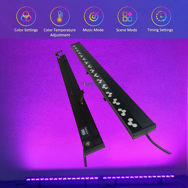 47.5 인치 1ft 2ft 3ft 6*10W LED 세척 라이트 스테이지 라이트 RF 원격 LED 픽셀 바 YY-XQ8033 1