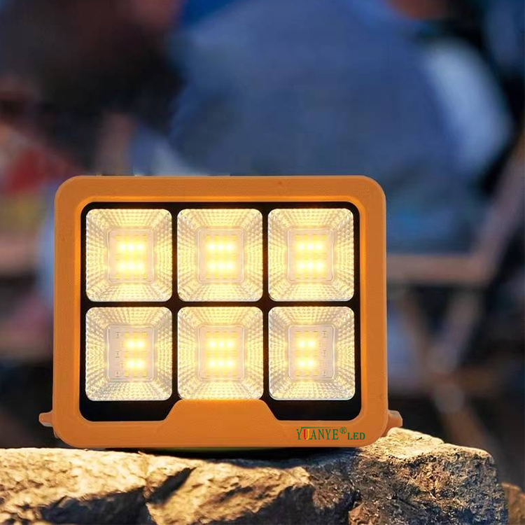 最高品質のポータブルLEDソーラーフラッドライト充電式Bluetooth IP65バッテリー付きキャンプライト240 10