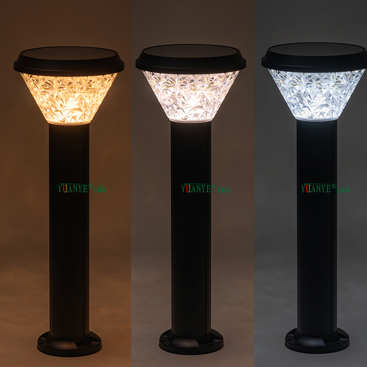 Cuerpo de aluminio de energía solar externa de Yuanyeled RGB 3000K 4000K 6500K Pilar ecológico Garden Light YY-CPDR200 1