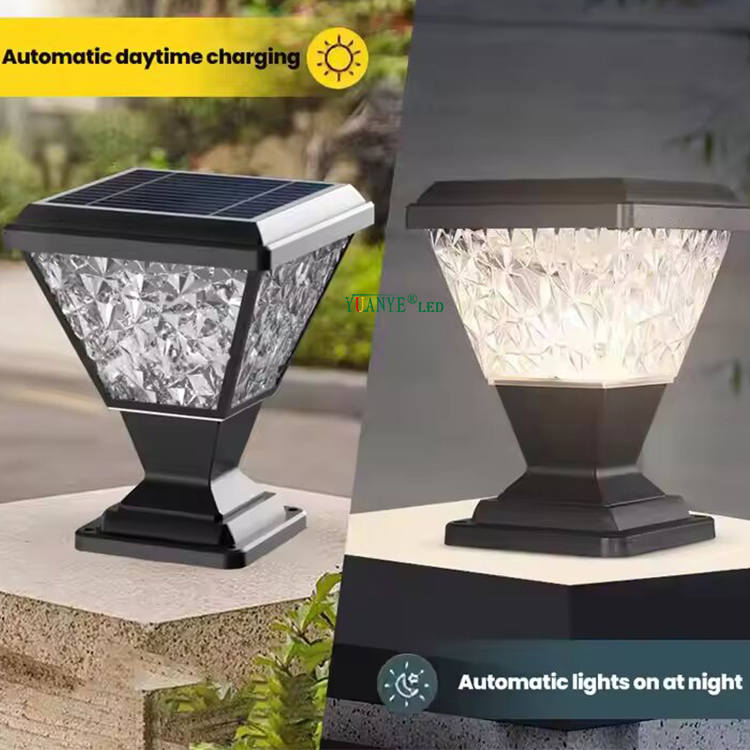 IP65 Luaran kalis air 3000k 4000k 6500k pintu gerbang utama mewah taman cahaya luar cahaya suria yy-ztds185 12