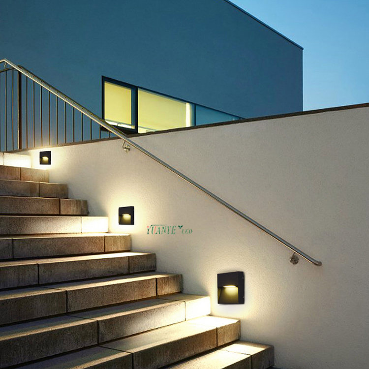 Étape lumineuse d'escalier LED Flans intégrés YY-QJL026 OUTDOOR Zigbee3.0 Balacony Solar 5W 9W 15W Yuanyeled 10