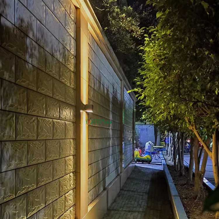 Yuanyeled-LED LED Twin Head Wall Light 8W 12W 16W 18W 24W 36W 48W Anti-Glare Waterproof untuk Bangunan YY-BDS022 10