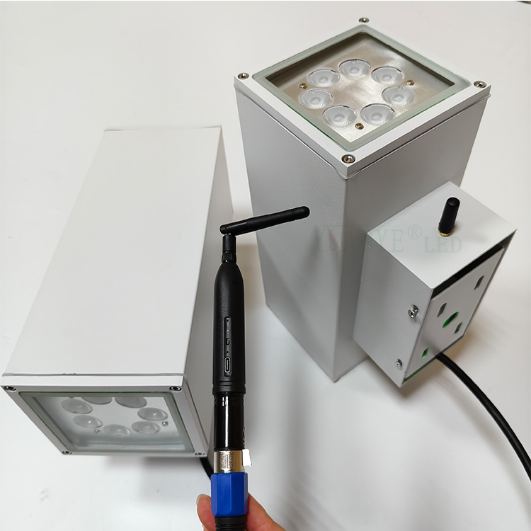 Беспроводной DMX512-приемник Yuanyeled с возможностью приема и вывода сигнала, высокой мощностью 60–72 Вт, для наружного освещения, YY-BDS007-B 7