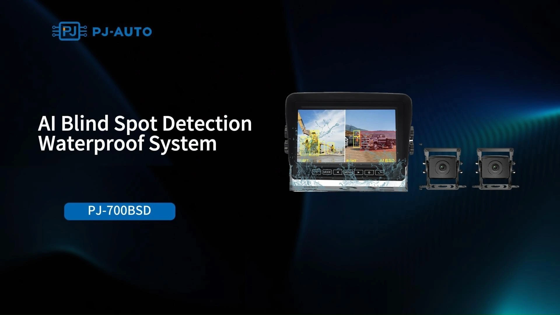 7-Inch Waterproof AI Blind Spot Detection Backup Camera System 1