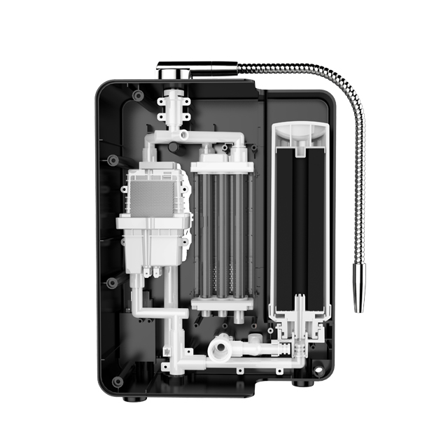Hydrogen water ionizer with 11 titanium with platinum coating plates EHM-829 6