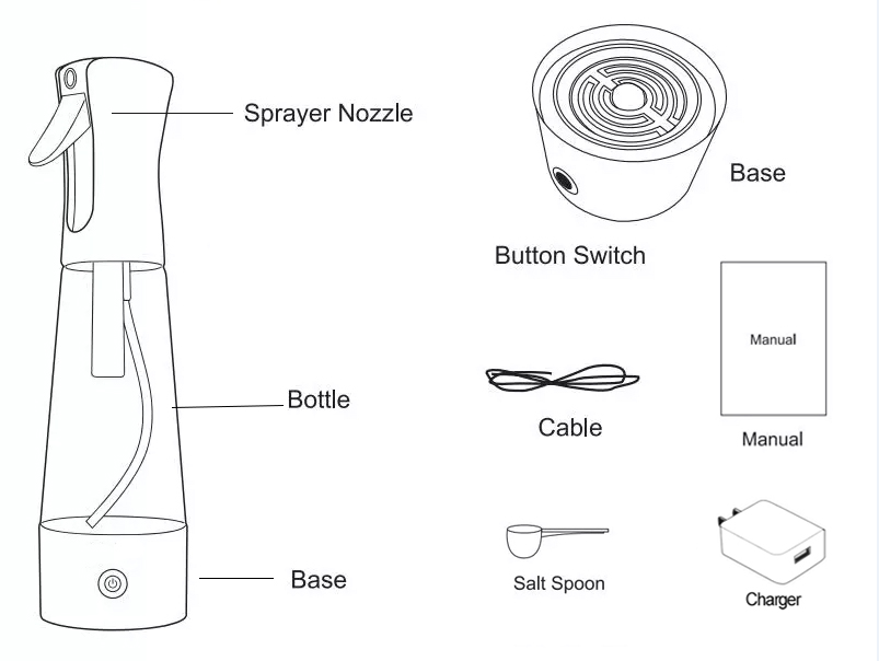 hygienic sodium hypochlorite sprayer supply for purifier 8