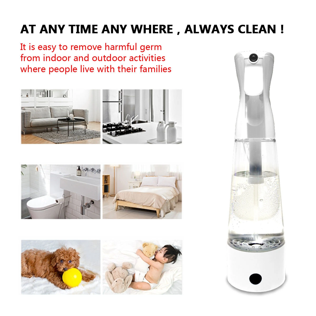 Amazon hot selling SPE PEM Portable Hydrogen Rich Water Bottle Generator Molecular H2 Water Maker Cup 5000+ppb USB Type C recharging10 6
