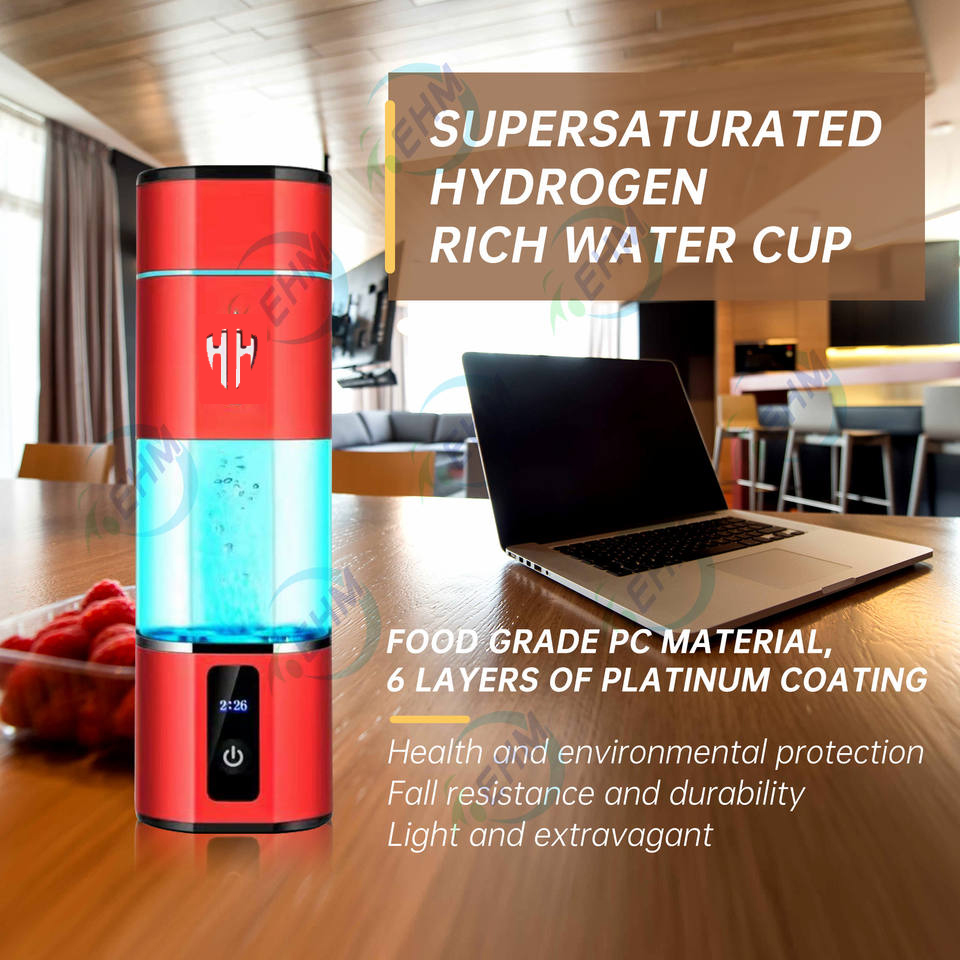 Amazon Hot Spect Spe Pem портативный водород, богатый водородом, генератор бутылок с водой молекулярный H2 Cup Cup 5000+PPB USB тип C Зарядка 6