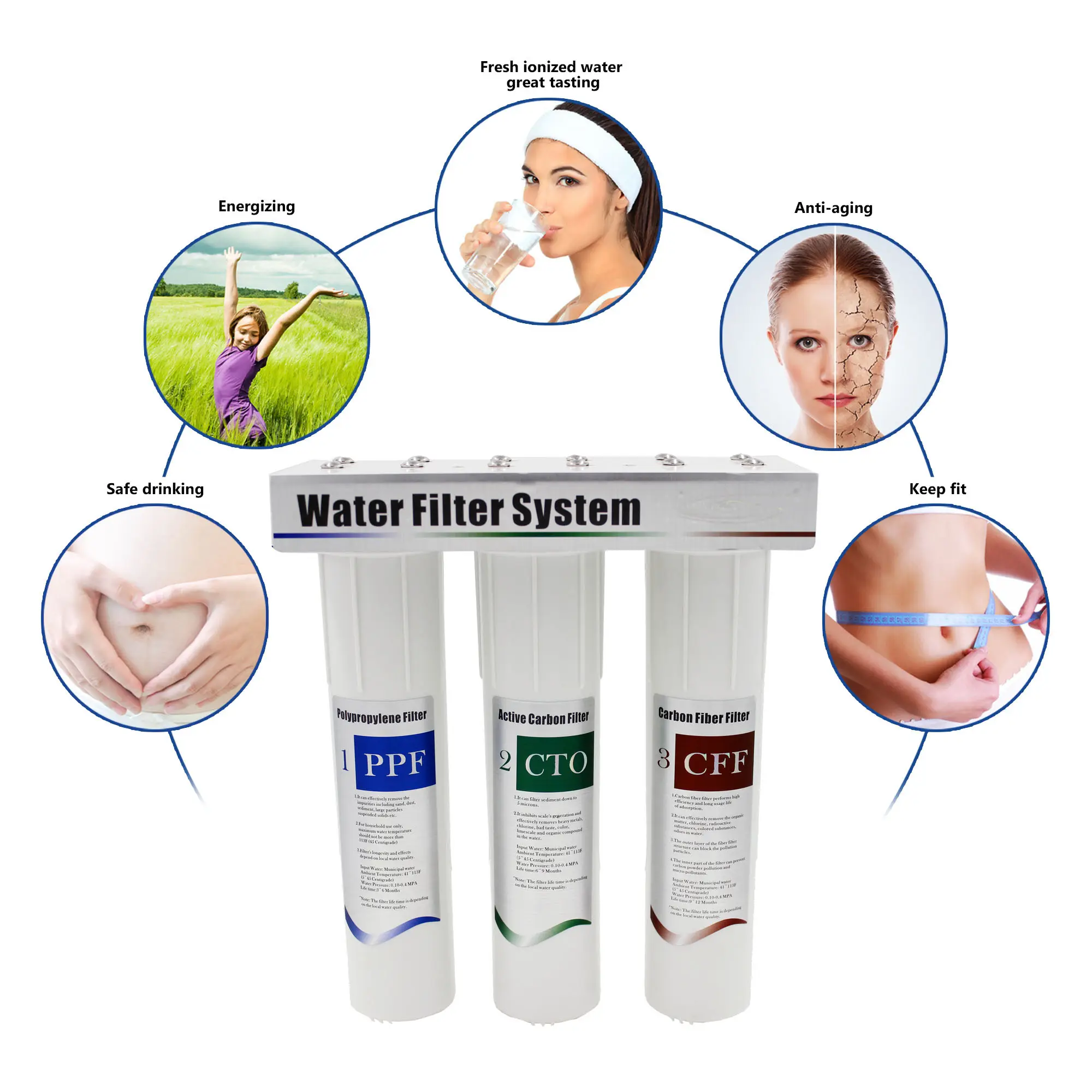 EHM Ionizer energy-saving hskyhan alkaline water pitcher supply for family 3