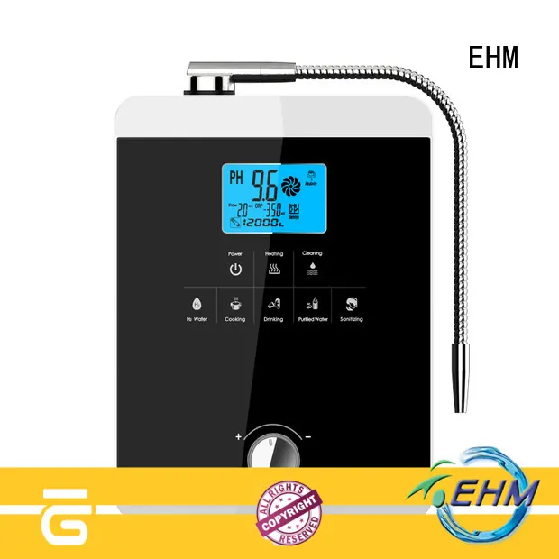 Hydrogen water ionizer with 11 titanium with platinum coating plates EHM-830 1