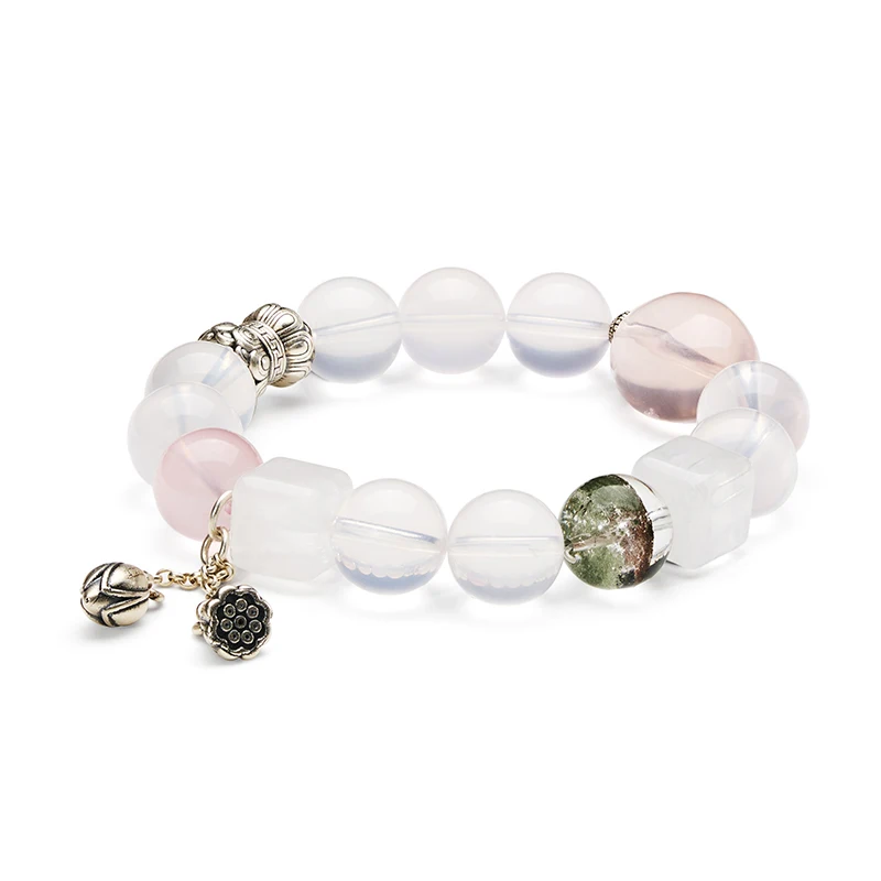 Lotus Silver Healing Armband White Crystal Deerwhisper Sja250305 1