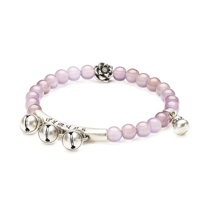 Lavendel agat läkande armband forntida silvergravering deerwhisper mna250310 1