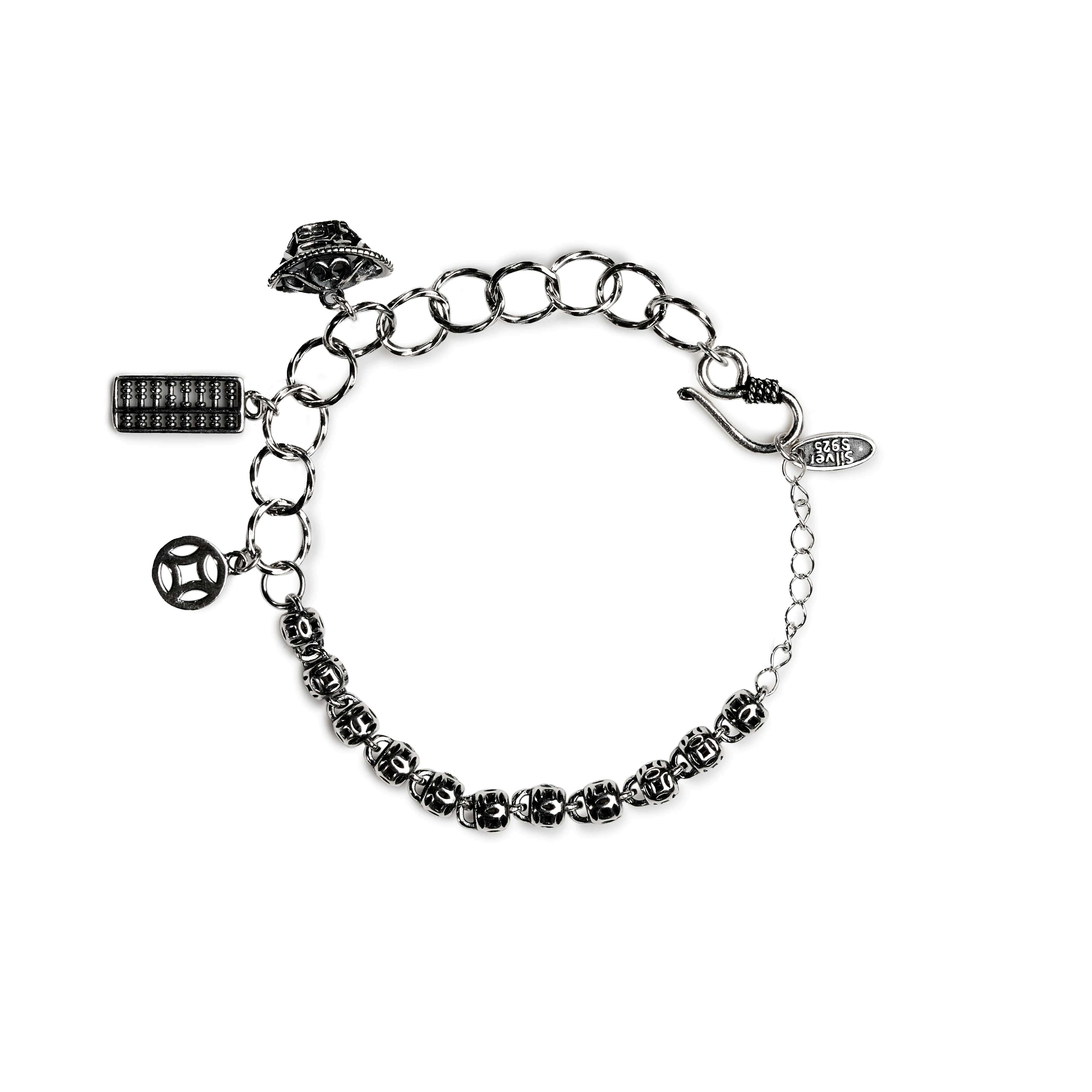 Retro silverarmband orientalisk visdom och smak deerwhisper yla250401 1