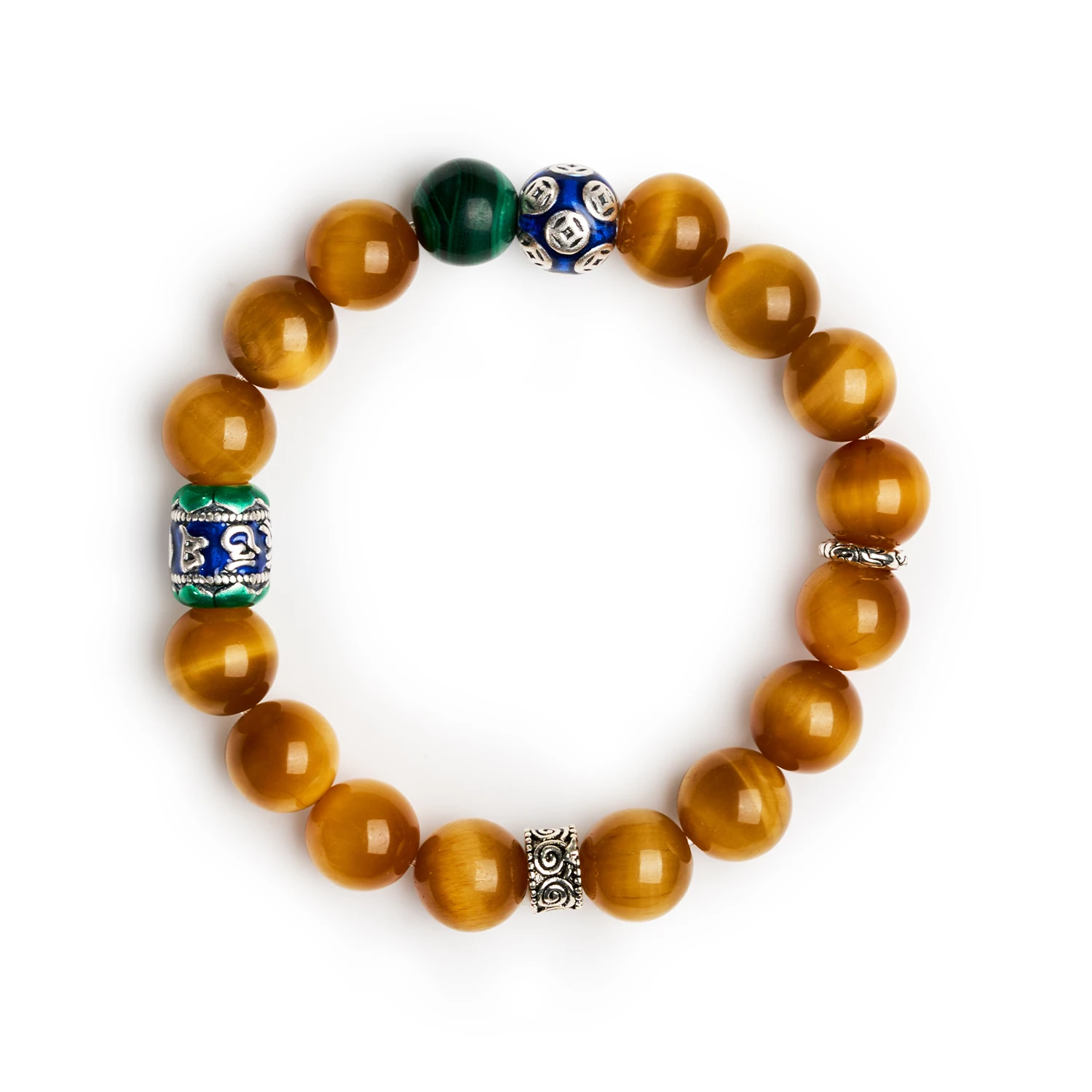 Elegant gul tiger's eye stenarmband deerwhisper ysa250402 1