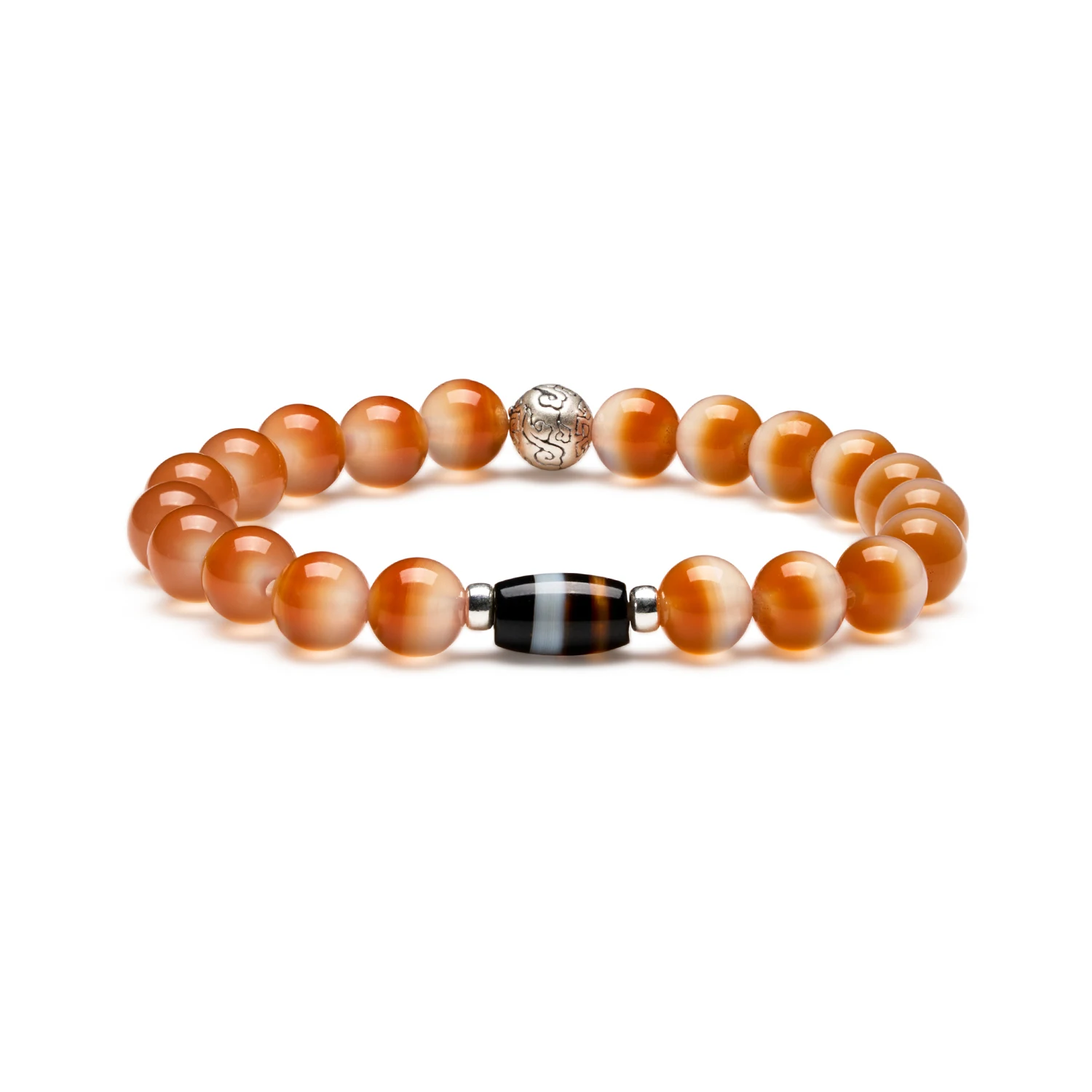 Orange Healing Agate Taiji Cloud-Pattern distanser Deerwhisper Mna250401 1