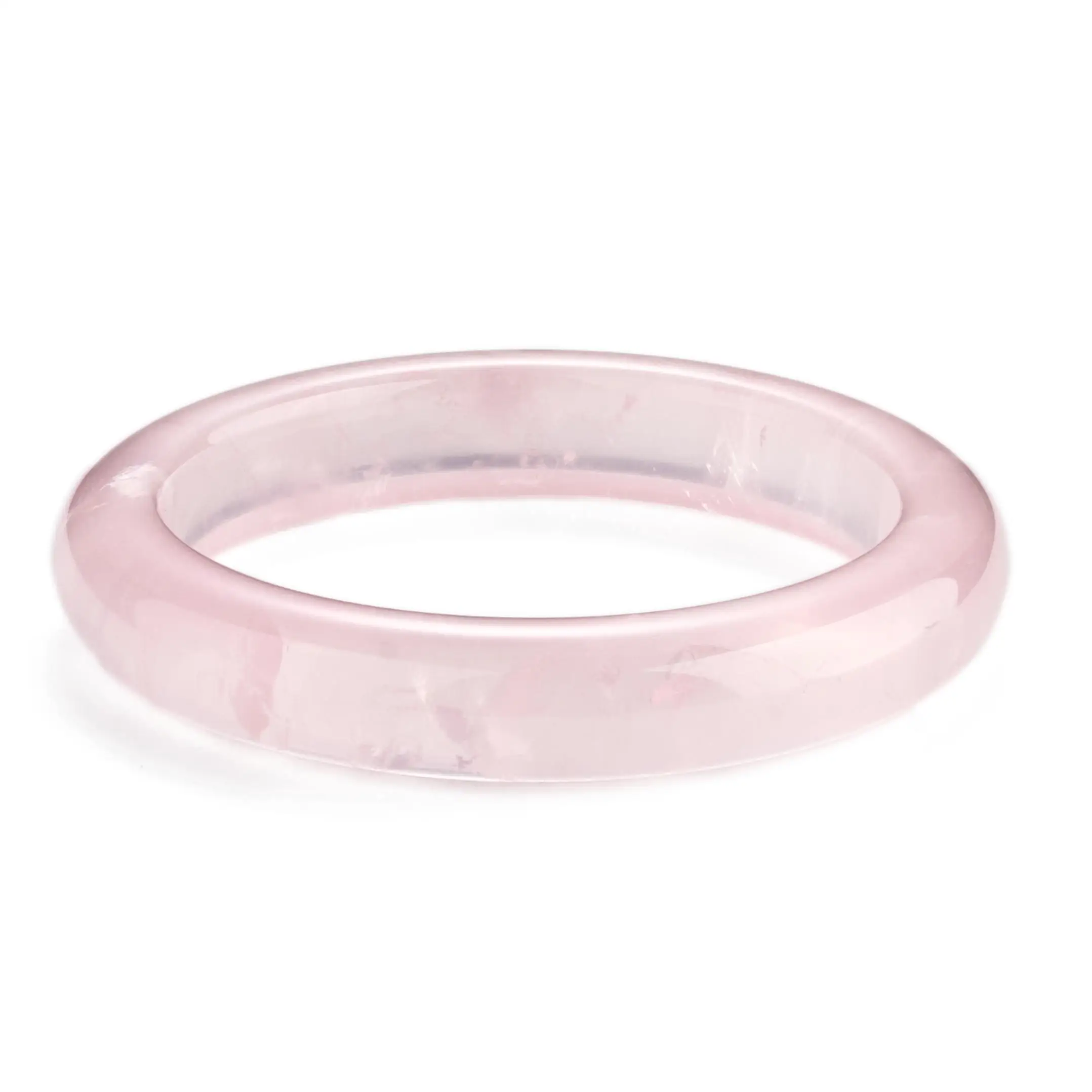 Rose Crystal Bangle Natural Raw obehandlad sten Handcraft BGA250513 1