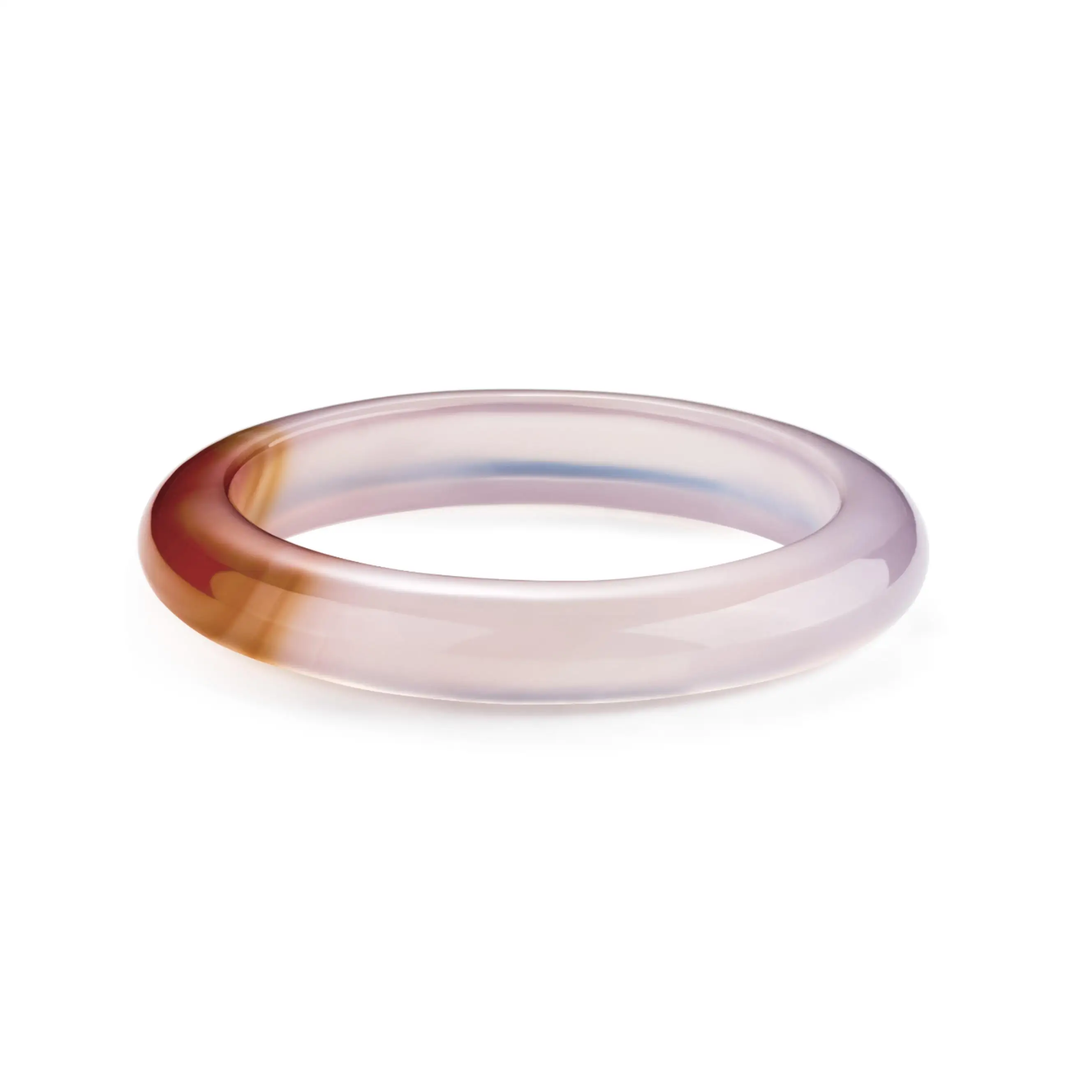 56mm Crimson Fortune Crowns Xunke Origin Unique Color Agate Jade Bangle BGA250509 1