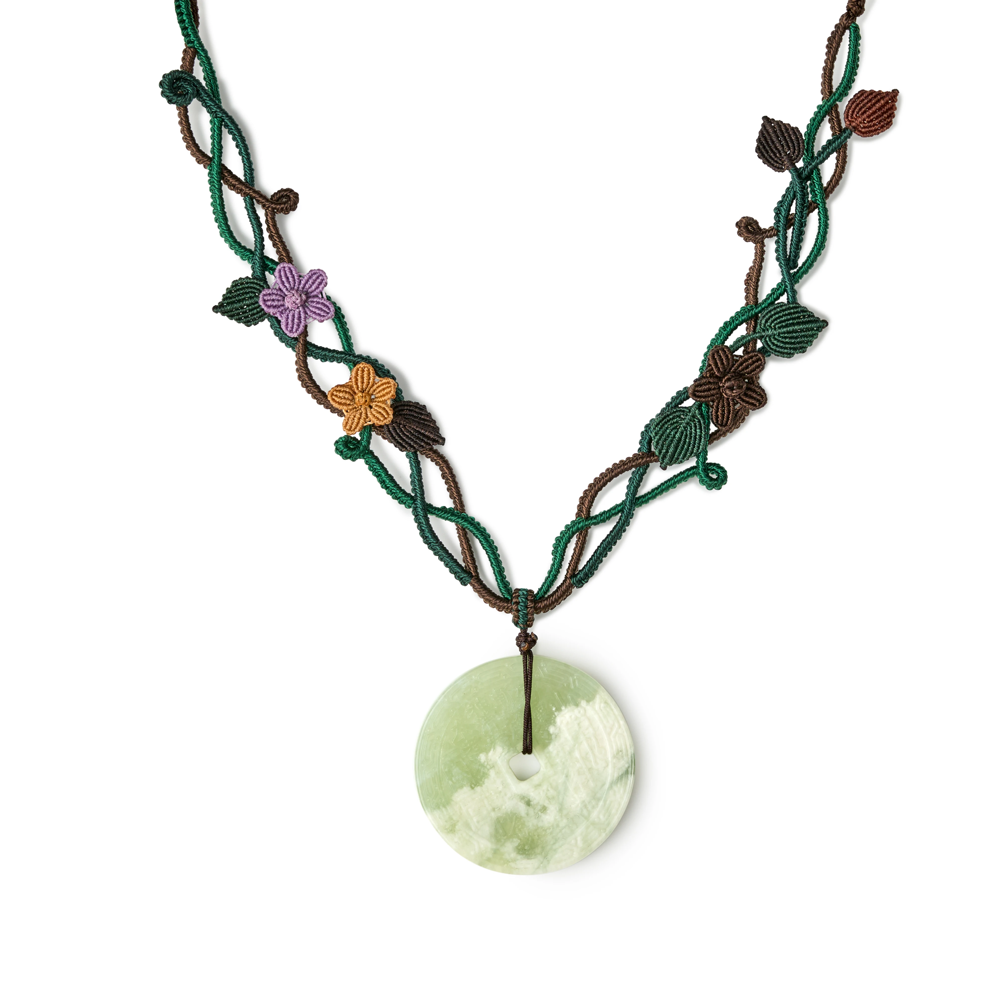 Deerwhisper Traditionell Jade Peace Buckle Ancient Elegance Necklace XLA250404 1