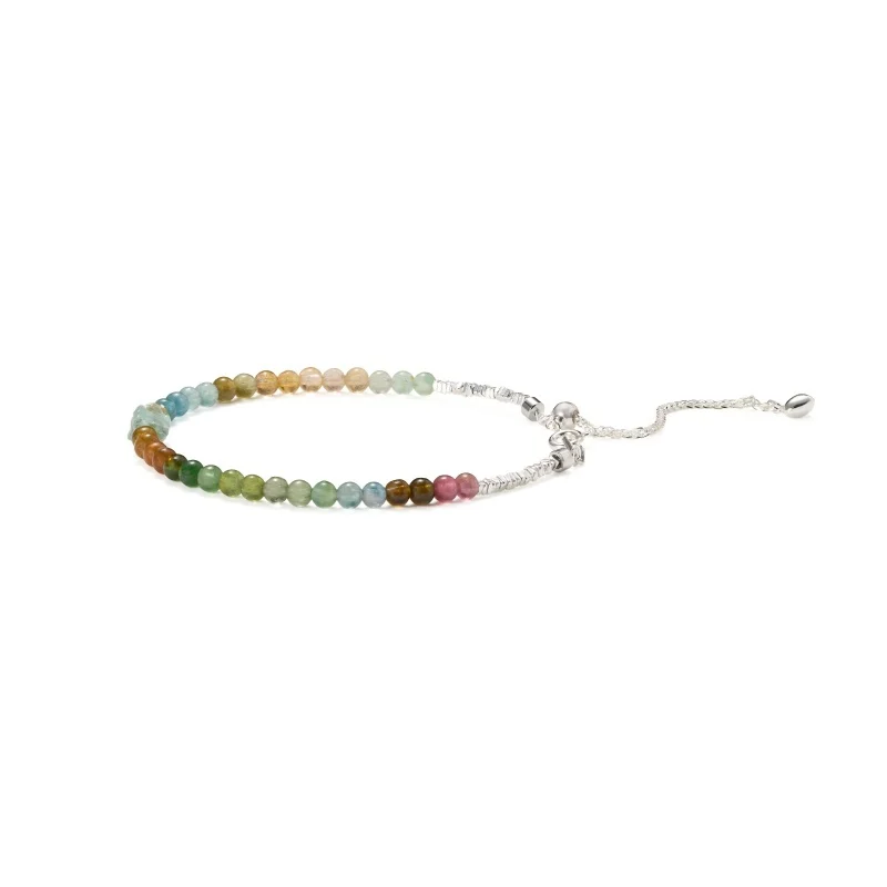 Deerwhisper Natural Colorful Tourmaline Adjustable Bracelet SJA250326 1