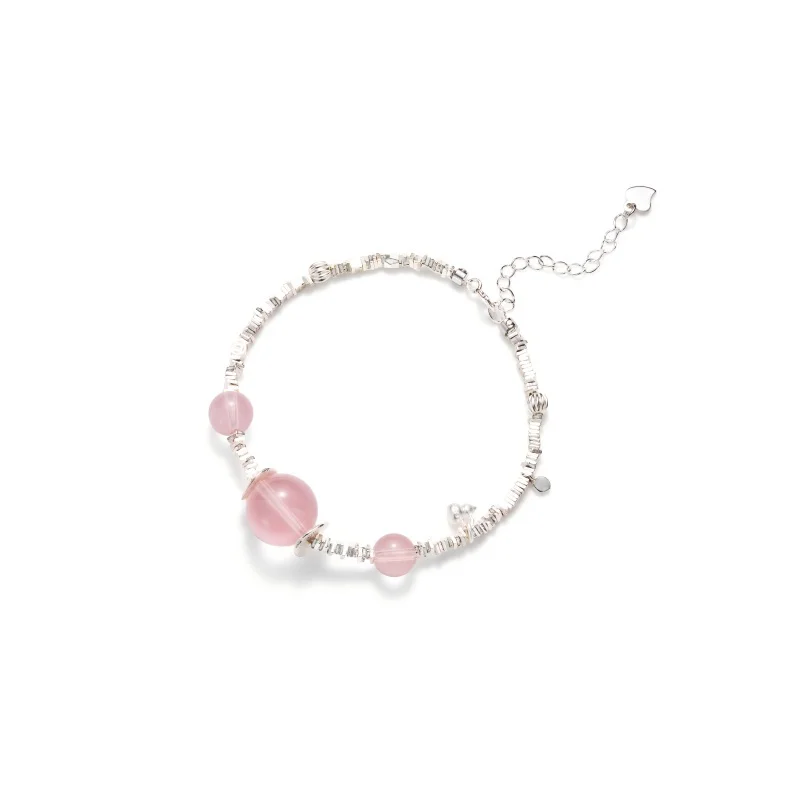 Deerwhisper 925 Silver Rose Quartz Beads Armband Sja250701 1