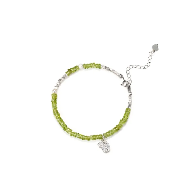 Deerwhisper Silver & Peridot Armband CSA250602 1