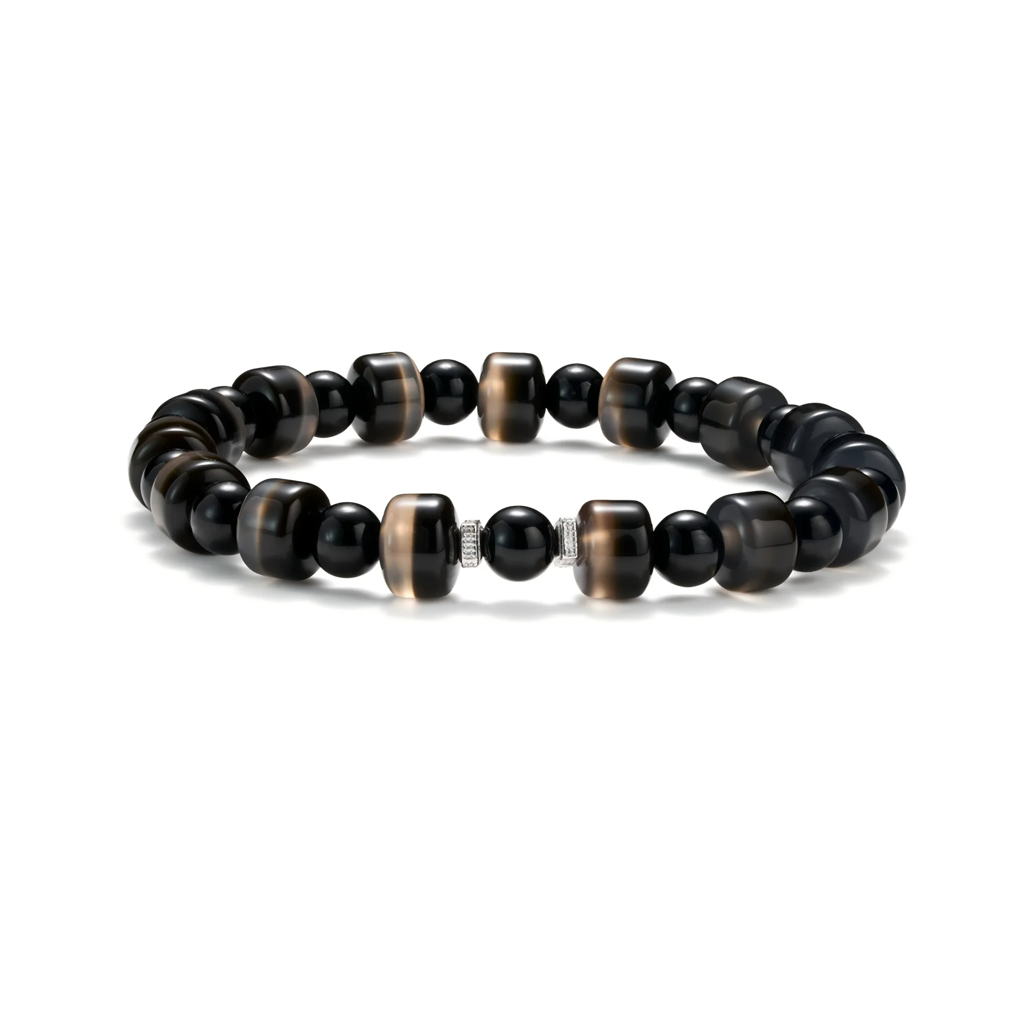 Deerwhisper Black Tourmaline & Agate Armband Sja250705 1