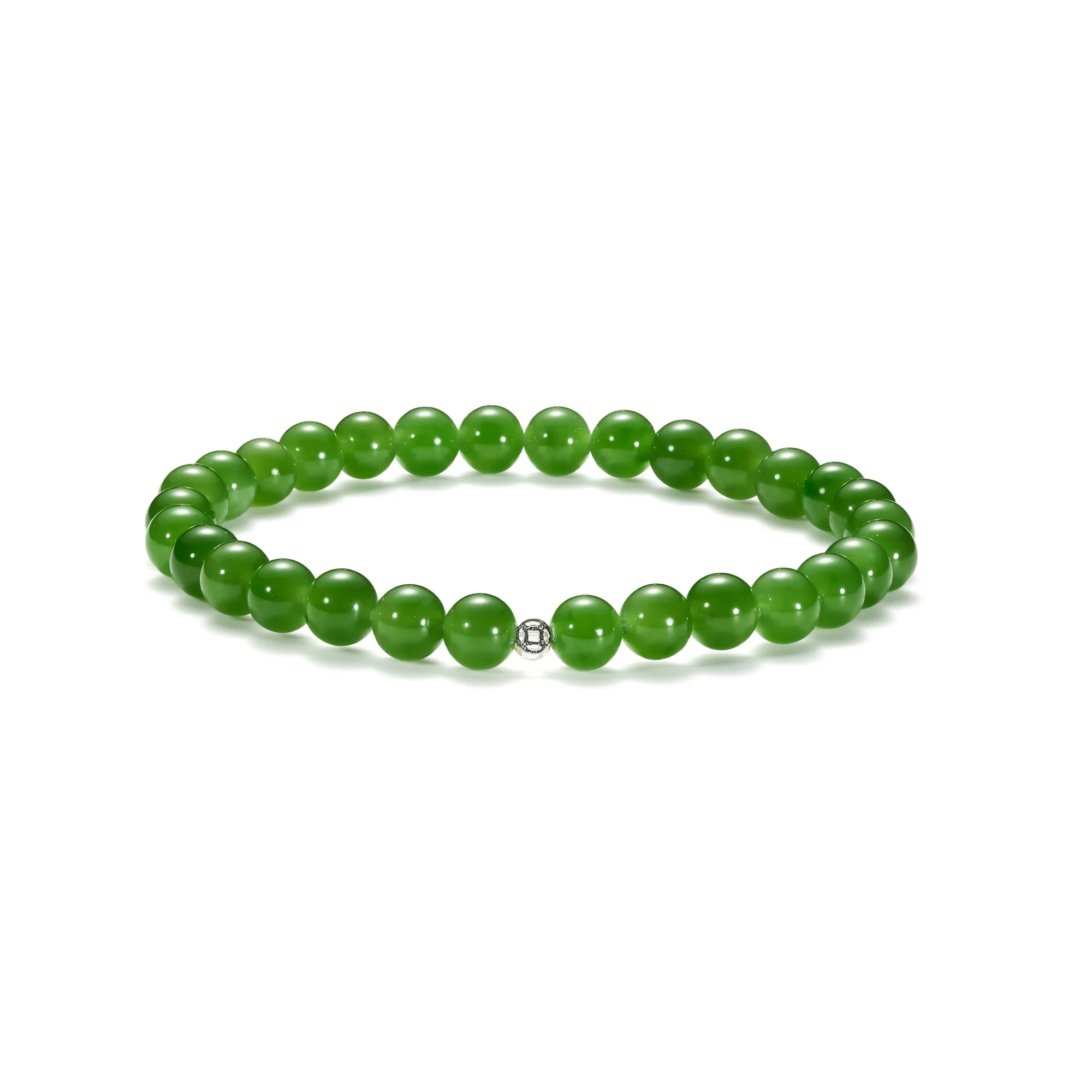 Deerwhisper Hetian Jade Beads Bracelet HTA250701 1